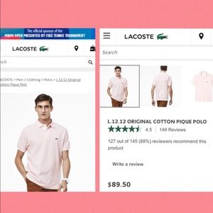 LACOSTE  Men  XXL Original Cotton Pique Polo NEW